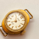 Aipha art deco 17 rubis chapado en oro reloj Para piezas y reparación, no funciona