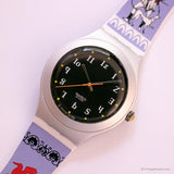 Swatch YGS1004 CRACK ALPHABET Uhr | Jahrgang Swatch Ironie groß