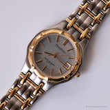 Dial gris vintage Armitron reloj | Elegante fecha de dos tonos reloj para ella