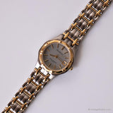 Cadran gris vintage Armitron montre | Date élégante bicolore montre pour elle