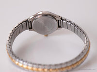 Vintage Small Two-tone Armitron Watch | Ladies Black Dial Wristwatch