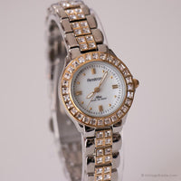 Orologio di lusso bicolore vintage per donne | Armitron Orologio abito di cristallo
