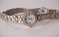 Vintage zweifarbiger Luxus Uhr für Frauen | Armitron Kristallkleid Uhr