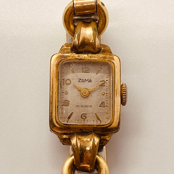 ساعة آرت ديكو زوم 10 روبية سويسرية من خمسينيات القرن الماضي لقطع الغيار والإصلاح - لا تعمل