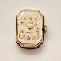 1950s Art Deco Zome 10 Rubis Swiss Cal Watch for Parts & Repair - NOT WORKING