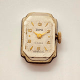 1950 Art Deco Zome 10 Rubis Swiss Cal reloj Para piezas y reparación, no funciona