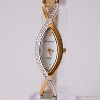 Vintage delgado Armitron Cristal reloj | Vestido de lujo reloj para damas