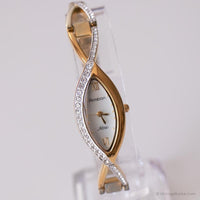 Vintage delgado Armitron Cristal reloj | Vestido de lujo reloj para damas