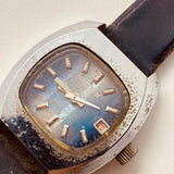 Dial azul cetikon rectangular reloj Para piezas y reparación, no funciona