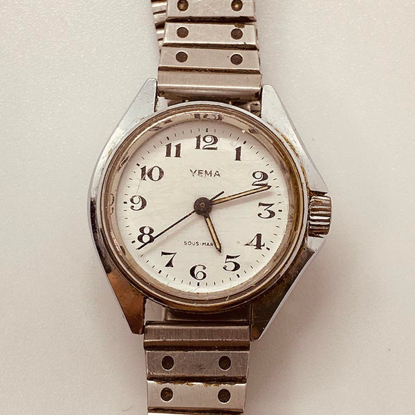 Yema Sous-Marine 17 Juwelen Französisch Uhr Für Teile & Reparaturen - nicht funktionieren