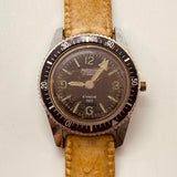 Mortima 17 Jewels Etanche Diver's Style French reloj Para piezas y reparación, no funciona