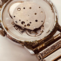 Esfera de burdeos Kelton por Timex Francés reloj Para piezas y reparación, no funciona