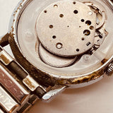 Esfera de burdeos Kelton por Timex Francés reloj Para piezas y reparación, no funciona