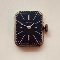 1976 Dial azul Kelton por Timex Francés reloj Para piezas y reparación, no funciona