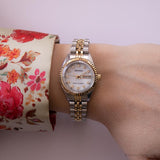 Vintage Pearl Dial Luxus Uhr von Armitron | Zweifarbiges Datum Uhr