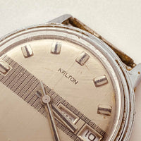 السبعينيات أنيقة Kelton بواسطة Timex الساعة الفرنسية لقطع الغيار والإصلاح - لا تعمل