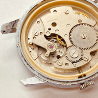 Ingersoll ساعة سويسرية الصنع بقرص أبيض لقطع الغيار والإصلاح - لا تعمل