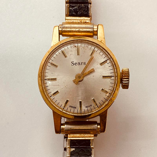 Sears de Diantus Swiss hizo damas reloj Para piezas y reparación, no funciona