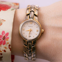 Vintage Round Dial Armitron Watch | Two-tone Watch with Roman Numerals
