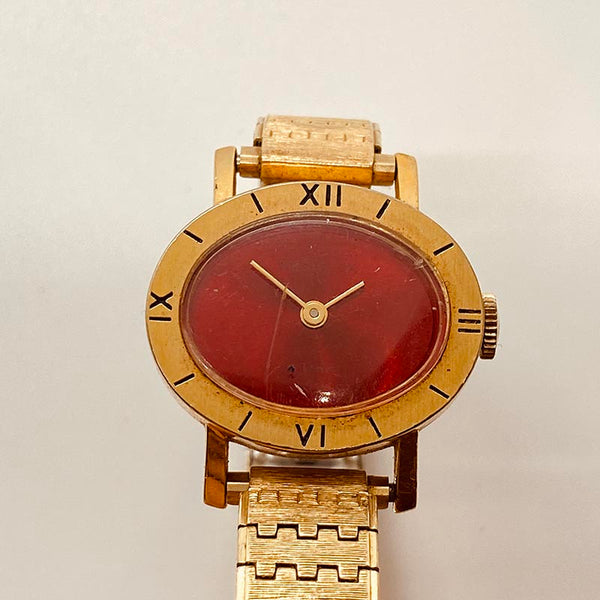 Óvalo de diale rojo Westclox 109 reloj Para piezas y reparación, no funciona