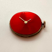 Red Dial Oval Westclox 109 Watch for Parts & Repair - NOT WORKING