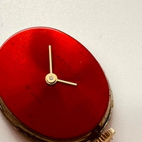 Rotes Zifferblatt oval Westclox 109 Uhr Für Teile & Reparaturen - nicht funktionieren