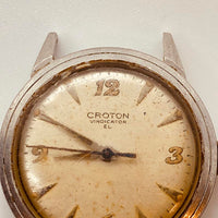 Croton Vindicator Swiss fait V 5972 montre pour les pièces et la réparation - ne fonctionne pas