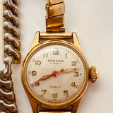 ساعة Rodania 17 Jewels سويسرية الصنع لقطع الغيار والإصلاح من خمسينيات القرن الماضي - لا تعمل