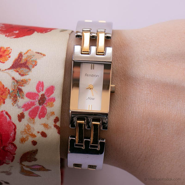 Vintage Armitron Stainless Steel Watch | Futuristic Watch for Her