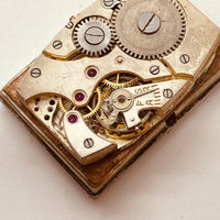 1930er Jahre Pax Rechteckiger Graben Französisch Uhr Für Teile & Reparaturen - nicht funktionieren
