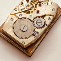 1930er Jahre Pax Rechteckiger Graben Französisch Uhr Für Teile & Reparaturen - nicht funktionieren