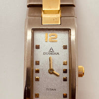 Rectangular Dugena Titán alemán reloj Para piezas y reparación, no funciona