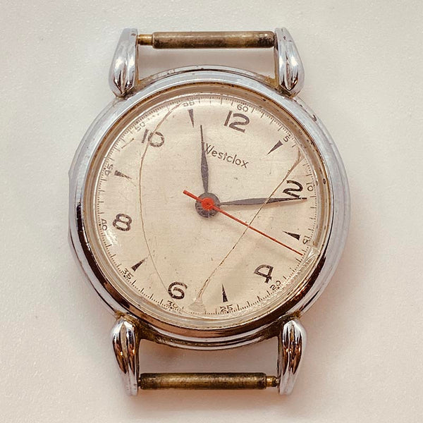 Westclox ساعة سويسرية الصنع 1495 لقطع الغيار والإصلاح - لا تعمل
