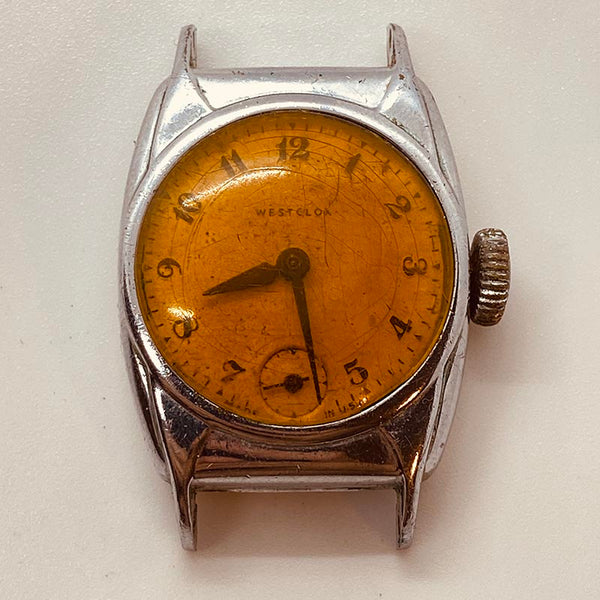 الأربعينيات Westclox ساعة الخندق مصنوعة في الولايات المتحدة الأمريكية لقطع الغيار والإصلاح - لا تعمل