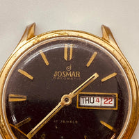 ساعة Josmar Datomatic Day Date سويسرية الصنع لقطع الغيار والإصلاح - لا تعمل