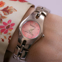 Vintage Pink Dial Armitron Watch for Ladies | Stainless Steel Watch