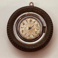 Super Rare Tyre Rubber Wheel Pocket Watch for Parts & Repair - NOT WORKING