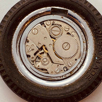 Bolsillo de goma de neumático súper raro reloj Para piezas y reparación, no funciona
