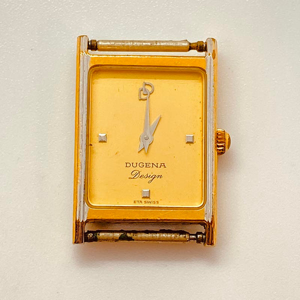 Dugena تصميم ساعة كوارتز سويسرية ETA لقطع الغيار والإصلاح - لا تعمل