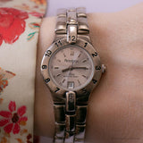 Vintage Silver-Tone-Datum Uhr von Armitron | Lässig Uhr für Damen