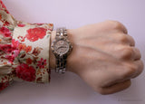 Data di tono d'argento vintage orologio da Armitron | Orologio casual per le donne