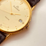 ساعة Romanson Prestige Swiss 24k مطلية بالذهب لقطع الغيار والإصلاح - لا تعمل