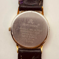 ROMANSON Prestige Schweizer 24k Gold plattiert Uhr Für Teile & Reparaturen - nicht funktionieren