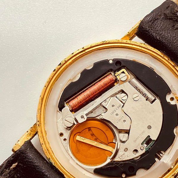 Romanson Prestige Swiss 24k Gold-Plated Watch for Parts & Repair