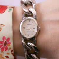 Vintage Armitron Fashion Watch for Her | Steel Chain Bracelet Watch