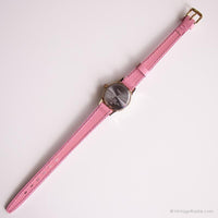 Chic vintage Timex Guarda per donne | Orologio quadrante rotondo con cinturino rosa