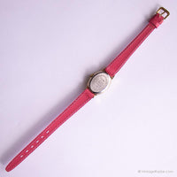 Vintage Oval Timex Watch for Women | Pink Strap Fashion Watch