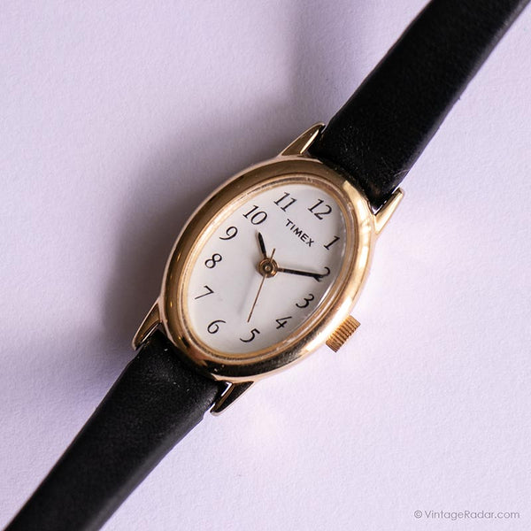 Análogo vintage Timex Cuarzo reloj | Elegante tono de oro reloj para ella
