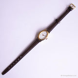 Tone d'or vintage Timex montre Pour les femmes | Cadran blanc élégant montre