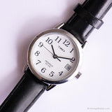 Jahrgang Timex Indiglo Büro Uhr | Silberton-Datum Uhr für Frauen